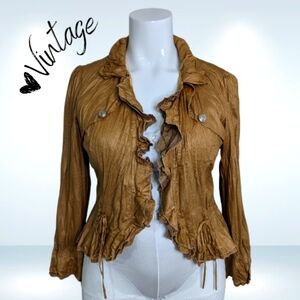 Vintage Chagall Pleather Blazer - Top